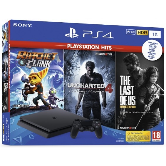 Sony-PlayStation-4-Slim-1TB-Hits-Pack-Uncharted-4+The-Last-of-Us-Remastered-+Ratchet–Clank-i1