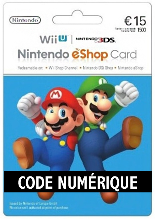 Carte Nintendo eShop 15€ (Livraison Email) - Achat jeux video Maroc 