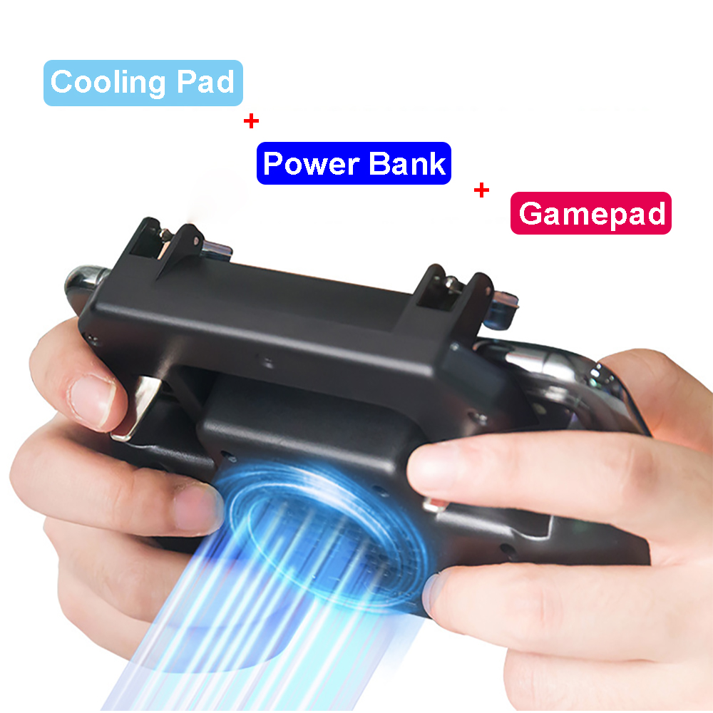 SR Pubg Contrôleur Gamepad Pubg Mobile Trigger L1R1 Shooter Joystick manette de jeu support pour téléphone Refroidisseur Ventilateur 2000/4000 mAh batterie externe