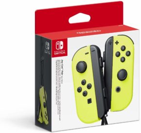 Paire-manettes Joy-Con-NintendoSwitch-jaune-neon