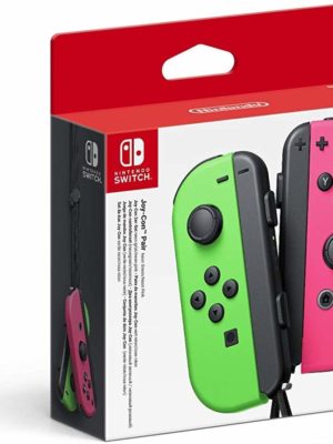 Paire-manettes Joy-Con-NintendoSwitch-rouge-rose-neon