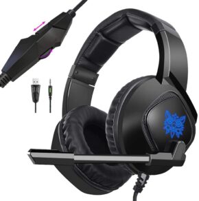 NEEDONE Casque Gamer PS4 PS5 avec Micro Gaming Headset Filaire K19