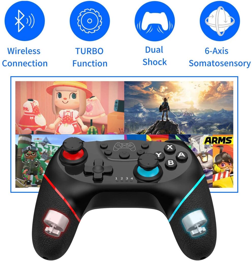 Manette Nintendo Switch Pro, manette de jeu sans fil Bluetooth Switch Game  -NFC