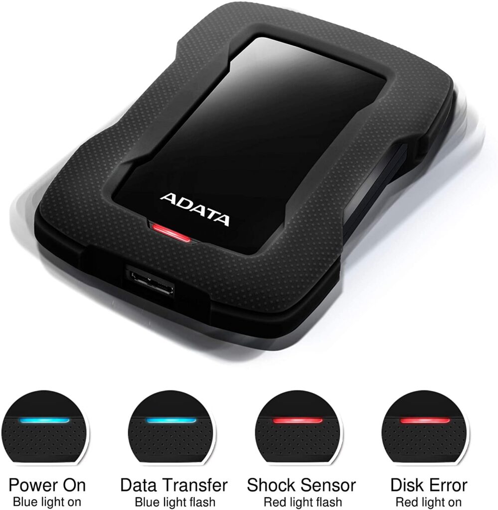 ADATA HD330 Disque Dur Externe USB 3.1 1 to, Noir