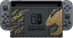Console Nintendo Switch Edtion Monster Hunter Rise + Jeux Monster Hunter Rise + DLC Kit Deluxe