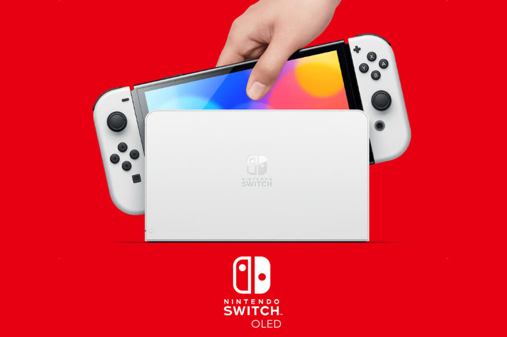 NINTENDO SWITCH (modèle OLED) - Blanches - Achat jeux video Maroc 