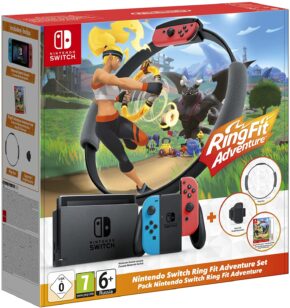 Pack Nintendo Switch V2 Ring Fit Adventure Edition Limitée Rouge et Bleu Néon