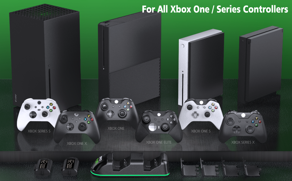 OIVO Station de chargement pour manette avec 2 batteries rechargeables pour Xbox One/Xbox Series X/S