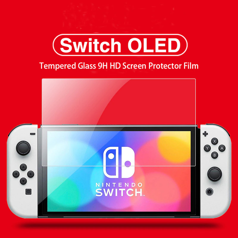 Protection écran pour Nintendo Switch OLED verre trempé + lingette