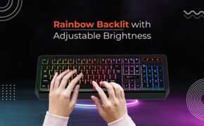 MEETION MT-K9320 Wired Gaming Keyboard, Water-Resistant Design, 19 Anti-Ghosting Keys, Rainbow Backlit, 12 Shortcut Buttons For Multimedia & Internet, Works With Windows XP/Vista/7/8/10/11