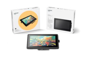 Wacom Cintiq 16 – Ecran interactif professionnel, à stylet – Résolution : full HD avec 16 pouces – Compatible avec Mac et Windows – Noir