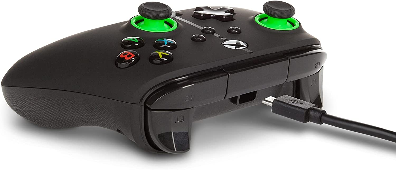 Manette filaire améliorée PowerA pour Xbox – Vert 