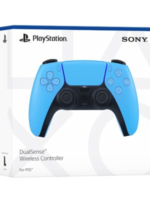 Sony, Manette PlayStation 5 officielle DualSense, Sans fil, Batterie rechargeable, Bluetooth, Compatible avec PS5, Couleur : Starlight Blue