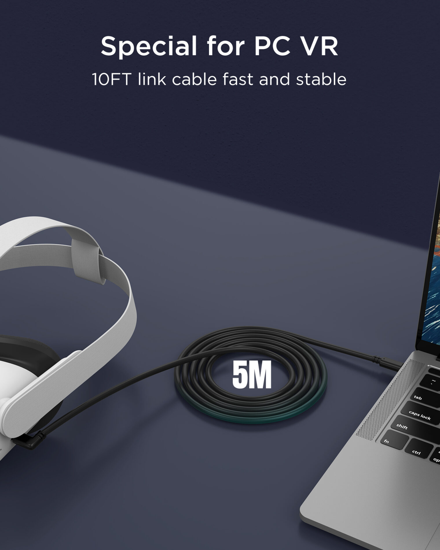 Câble Oculus Link 5M Câble de jeu USB C vers USB C Achat jeux video