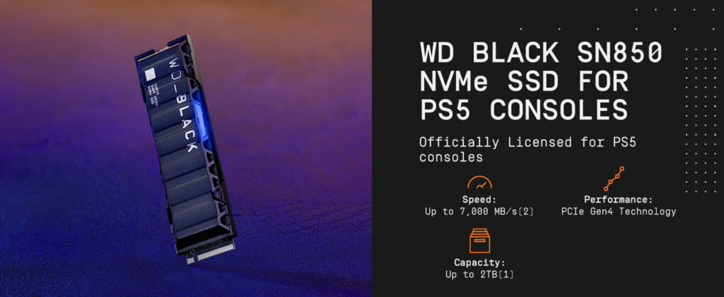 WD Black SN850 NVMe 1 To for PS5 + Dissipateur Thermique
