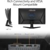 ASUS TUF Gaming 23.8” 1080P Monitor (VG249Q1A) – Full HD, IPS, 165Hz (Supports 144Hz), 1ms, Extreme Low Motion Blur, Speaker, FreeSync™ Premium, Shadow Boost, VESA Mountable, DisplayPort, HDMI