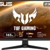 ASUS TUF Gaming 23.8” 1080P Monitor (VG249Q1A) – Full HD, IPS, 165Hz (Supports 144Hz), 1ms, Extreme Low Motion Blur, Speaker, FreeSync™ Premium, Shadow Boost, VESA Mountable, DisplayPort, HDMI
