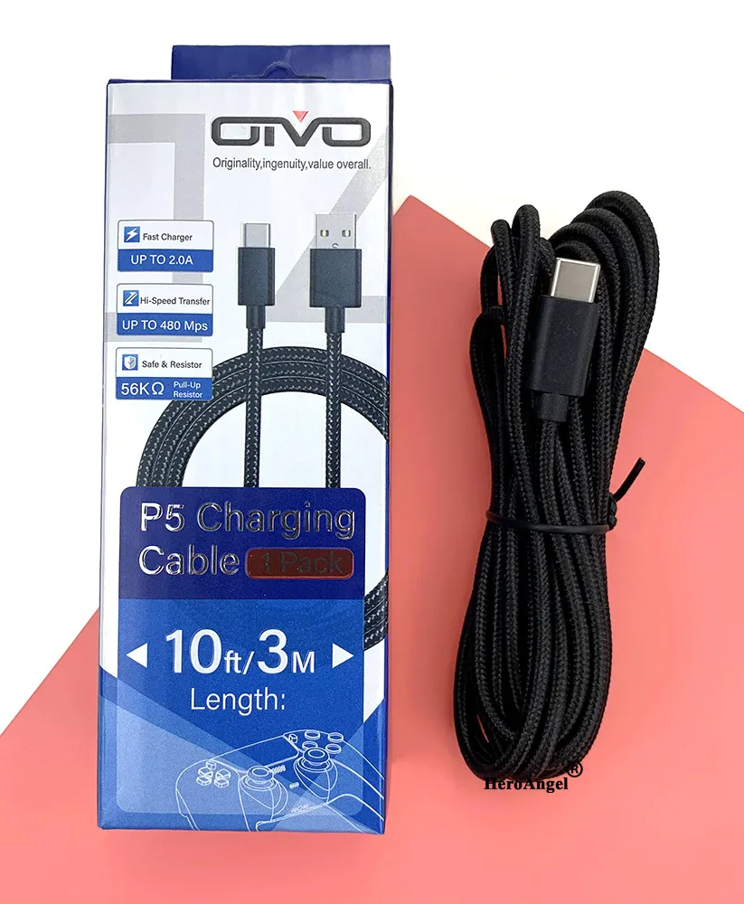 OVIO - Câble type C 3M , charge rapide pour Playstation 5, Xbox Series X