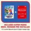 Console Nintendo Switch OLED Blanche + Super Mario Bros Wonder (Pré-installé) + Abonnement Nintendo Online 12 Mois