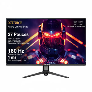 Moniteur XTRIKE MM-ProF27180 27″ IPS 180Hz – Écran Gaming Ultra Fluide