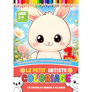 Le Petit Artiste Coloriage – 50 Animaux Adorables – Livre de Coloriage A4 à Spirale dès 2 Ans